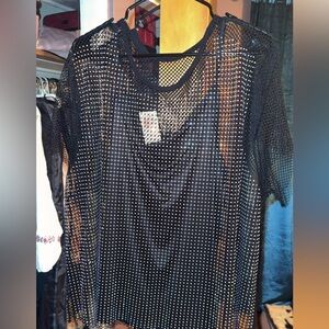 Torrid Black Mesh Top